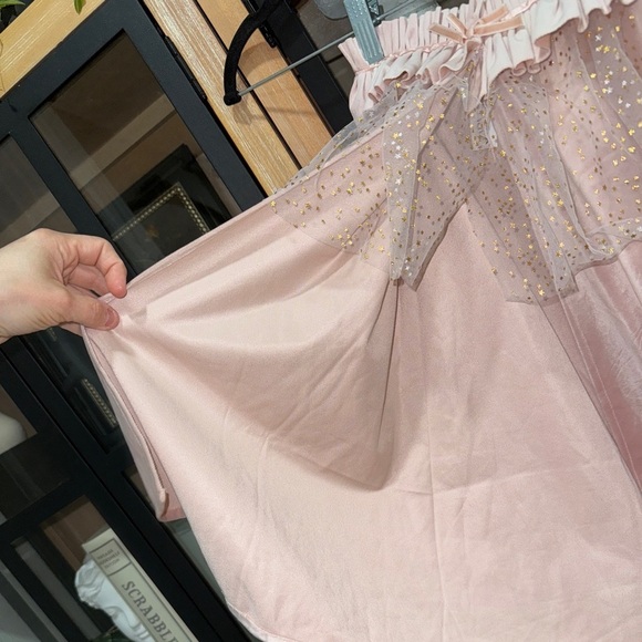 Zara Kids costume tulle glitter princess cape costume bow girls ballerina blush - Picture 7 of 9